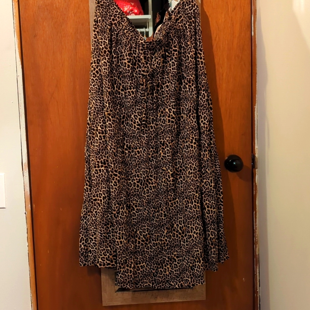 City Chic Animal Print Pleated Skirt